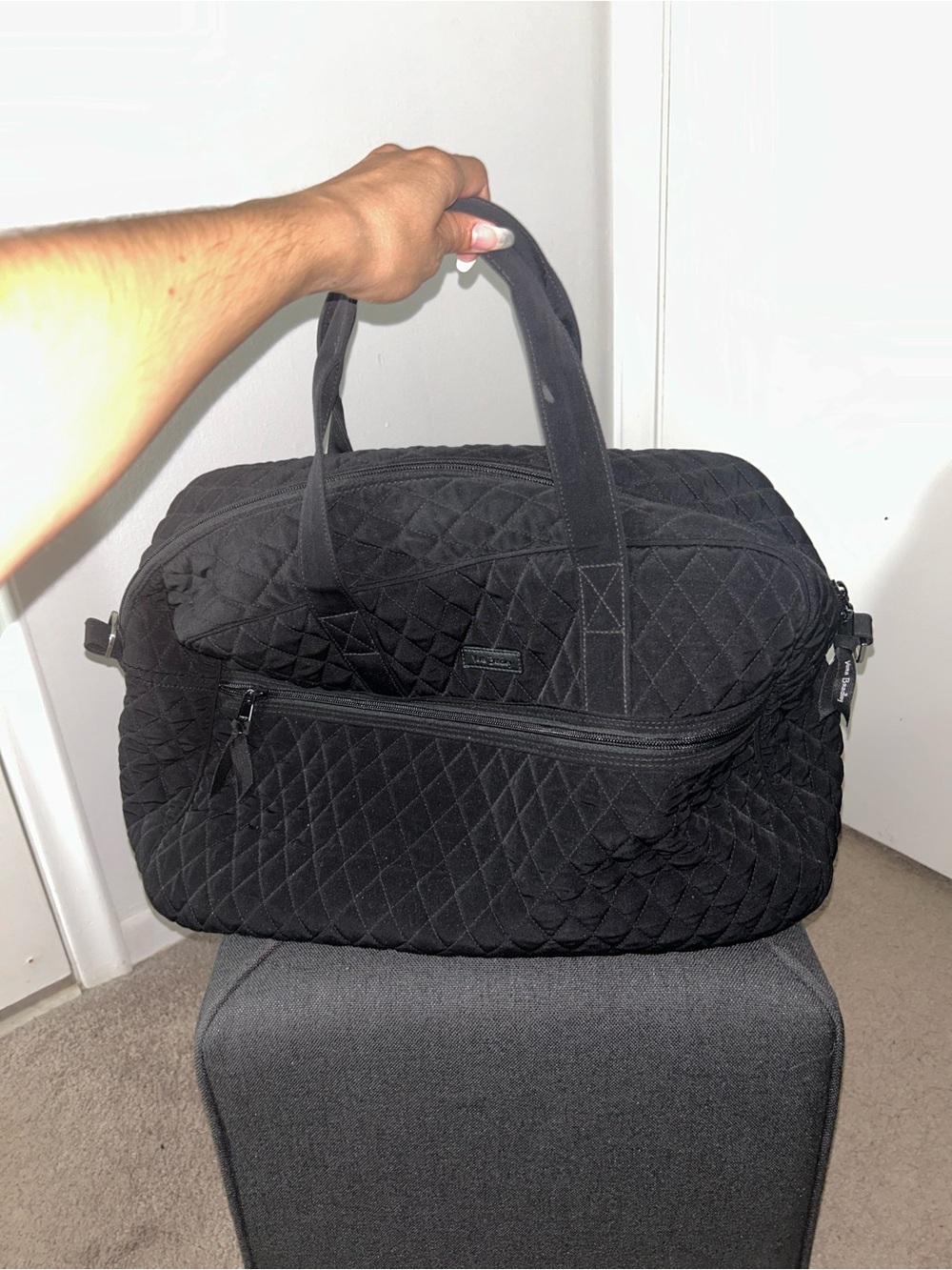 Vera Bradley Black Quilted Duffel Weekender